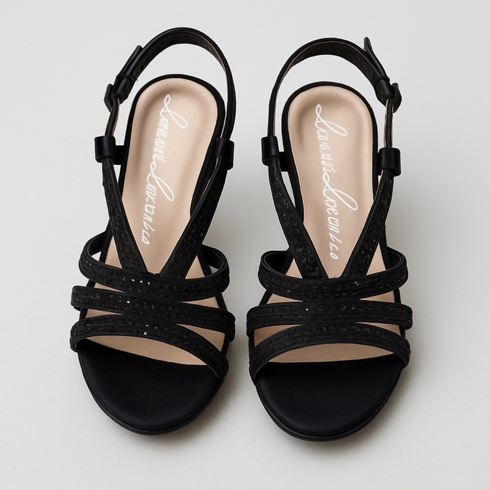 Lauren Lorraine Toddler Girls Dress Heel Sandals Glitter Party Shoes Size 10.5